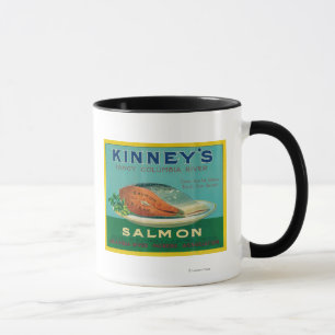 Astoria, Oregon - Kinney's Salmon Case Label Mug