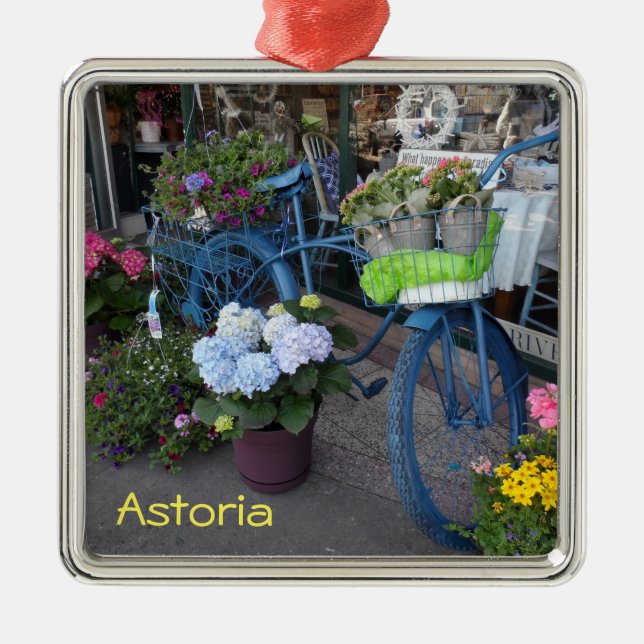 Astoria, Oregon Metal Tree Decoration (Front)