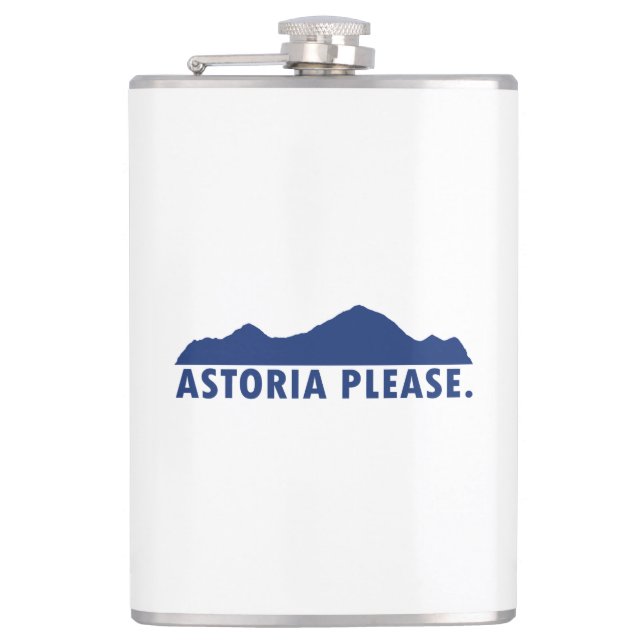 Astoria Oregon Please Hip Flask (Front)