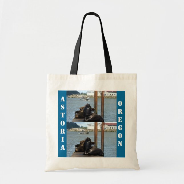 Astoria Oregon Sealions Tote Bag (Front)