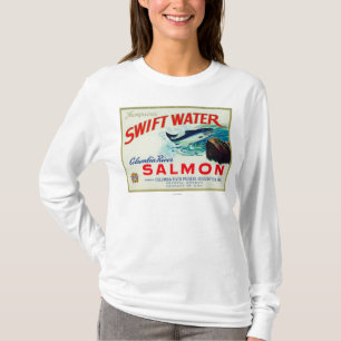 Astoria, Oregon - Thompson's Swift Water Salmon T-Shirt