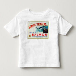 Astoria, Oregon - Thompson's Swift Water Salmon Toddler T-Shirt