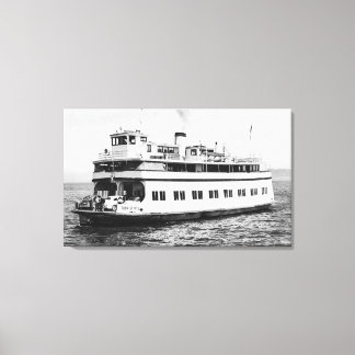 Astoria, Oregon View of Ferry Astoria Photograph Canvas Print