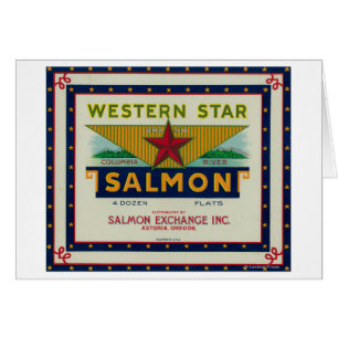 Astoria, Oregon - Western Star Salmon Case Label