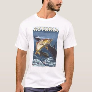 Astoria, OregonCutthroat Trout Cross-Section T-Shirt