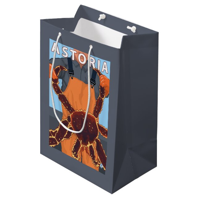 Astoria, OregonKing Crab Medium Gift Bag (Front Angled)