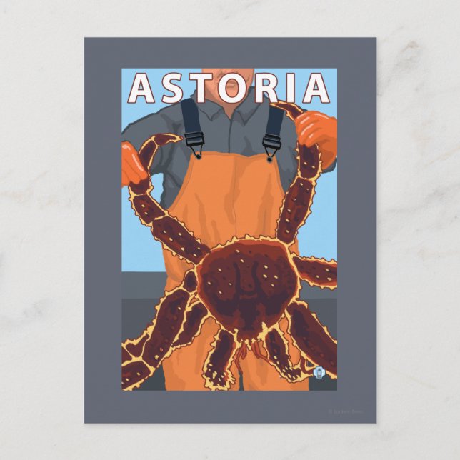 Astoria, OregonKing Crab Postcard (Front)