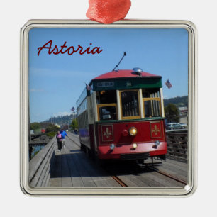 Astoria Riverfront Trolley Metal Tree Decoration