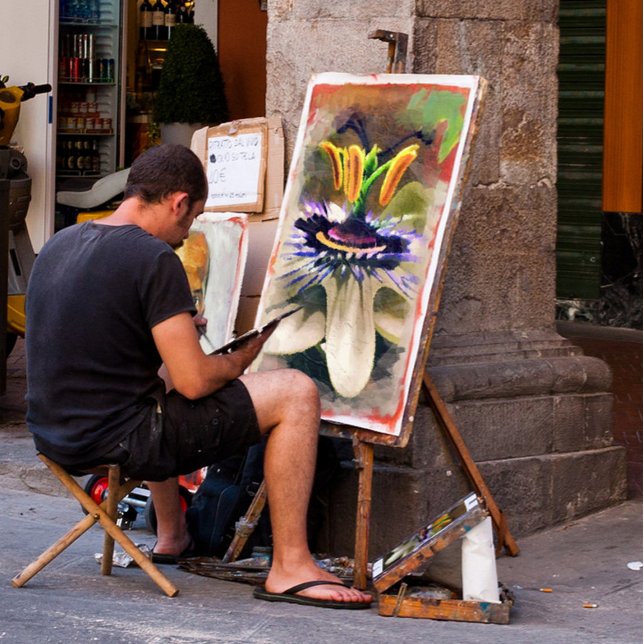 Astounding Abstract Art of A Passion Flower Canvas Print (Creator Uploaded)