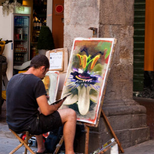 Astounding Abstract Art of A Passion Flower Poster