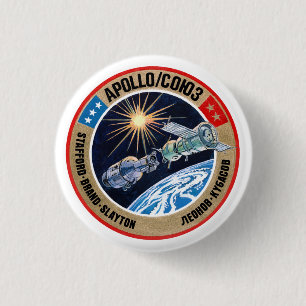 ASTP (Mission Patch) 3 Cm Round Badge