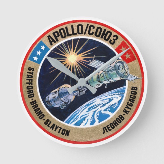 ASTP (Mission Patch) Round Clock (Front)