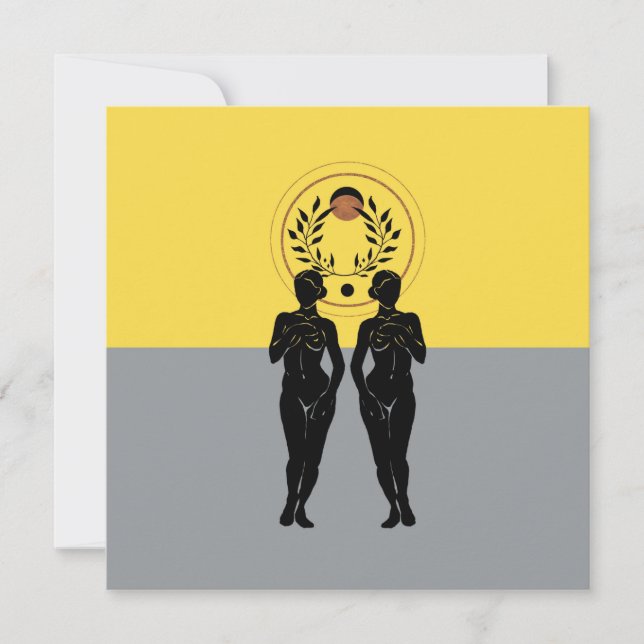Astra Feminine Modern Art Greeting Card (Front)