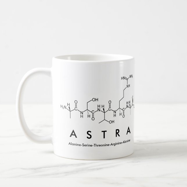 Astra peptide name mug (Left)