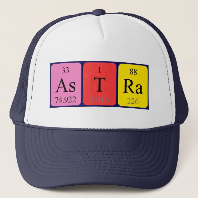 Astra periodic table name hat (Front)