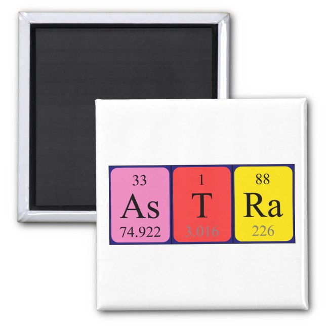 Astra periodic table name magnet (Front)