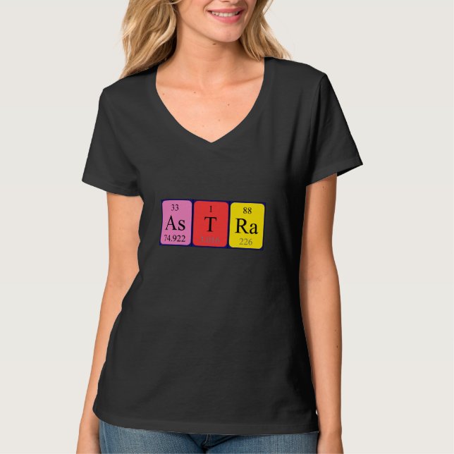 Astra periodic table name shirt (Front)