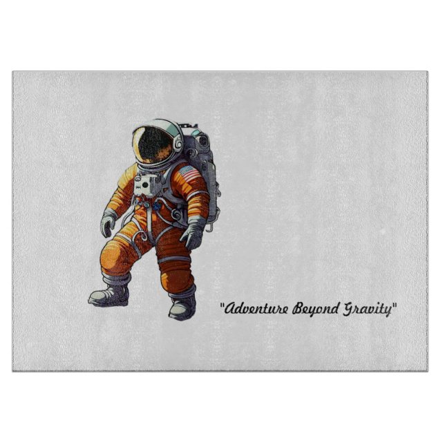 "Astral Adventures Await" Cutting Board (Front)