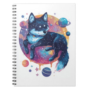 Astral Akita � Cosmic Space Dog Notebook