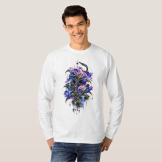 Astral Bloom Sanctuary — Surreal Cosmic Flora T-Shirt