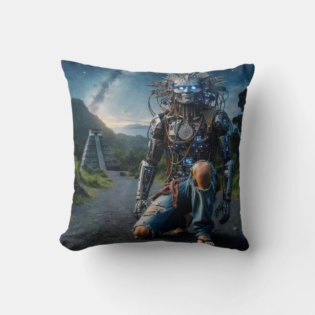 Astral Blue Jeans Warrior Cushion (Front)