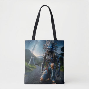 Astral Blue Jeans Warrior Tote Bag