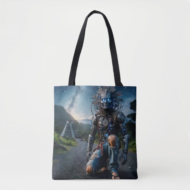 Astral Blue Jeans Warrior Tote Bag (Front)