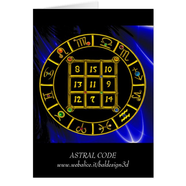 ASTRAL CODE,MAGIC SQUARE 33 Zodiac Astrology Chart (Front)