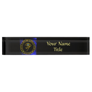 ASTRAL EYE / BLUE TALISMAN AND ZODIAC SIGNS NAMEPLATE