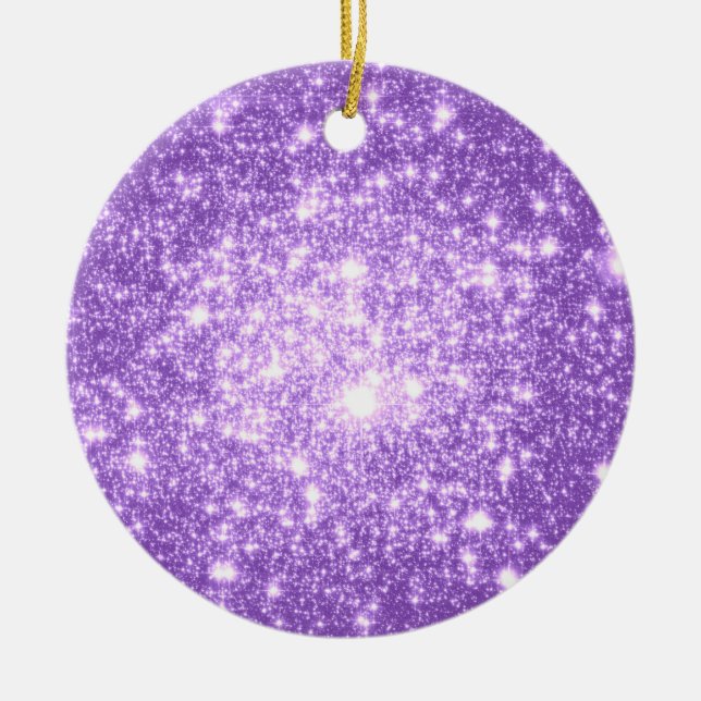 Astral Glitter Lavender Christmas Ornaments (Front)