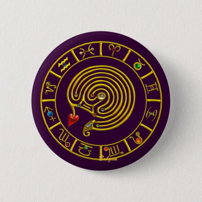 ASTRAL HYPER LABIRINTH 6 CM ROUND BADGE (Front)