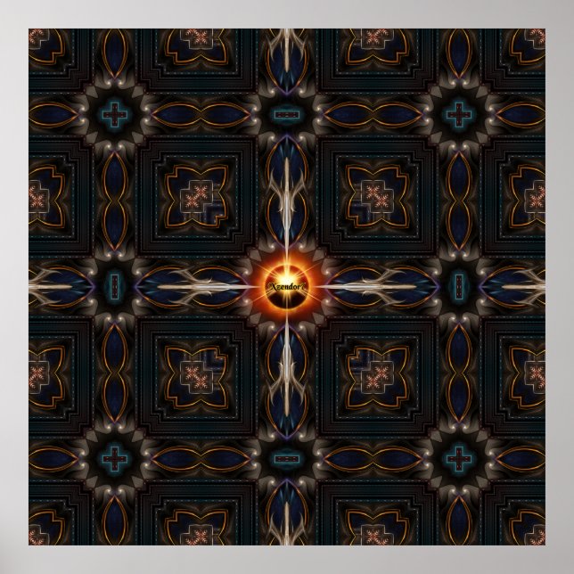 Astral Imperial Fractal Art Composition Poster (Front)