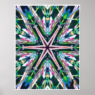 Astral Kinetic Collage Kaleidoscope Poster