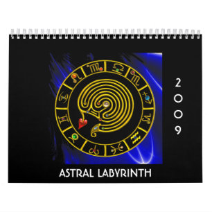 ASTRAL LABYRINTH GOLD ZODIAC CHART Astrology Calendar