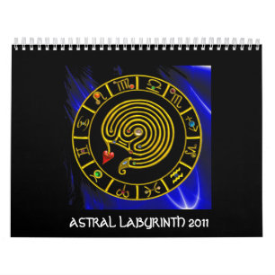 ASTRAL LABYRINTH GOLD ZODIAC CHART Astrology Calendar