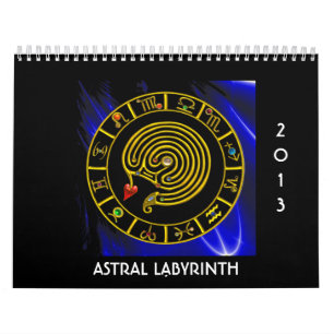 ASTRAL LABYRINTH GOLD ZODIAC CHART Astrology Calendar