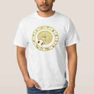 ASTRAL LABYRINTH GOLD ZODIAC CHART Astrology T-Shirt