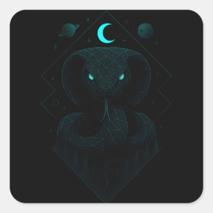 Astral Snake - Cosmic Coil Power Square Sticker
