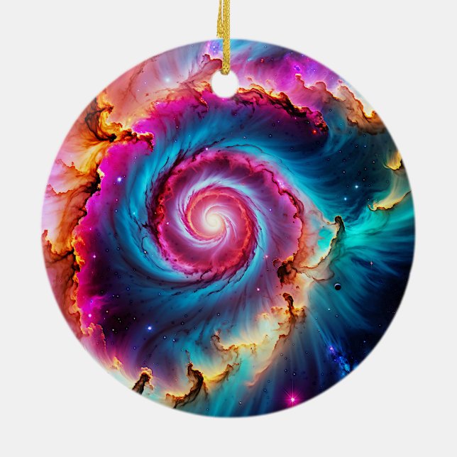 “Astralis” - Nebula and Galaxies                   Ceramic Tree Decoration (Back)