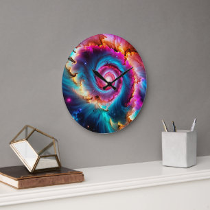“Astralis” - Nebula and Galaxies Large Clock
