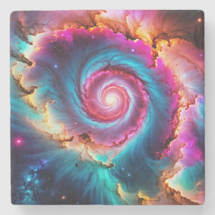 “Astralis” - Nebula and Galaxies Stone Coaster