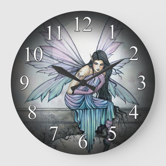 Astrid Gothic Fairy Faery Fantasy Art Clock (Front)
