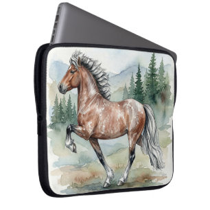 Astrid Tolting Icelandic Horse watercolor Laptop Sleeve
