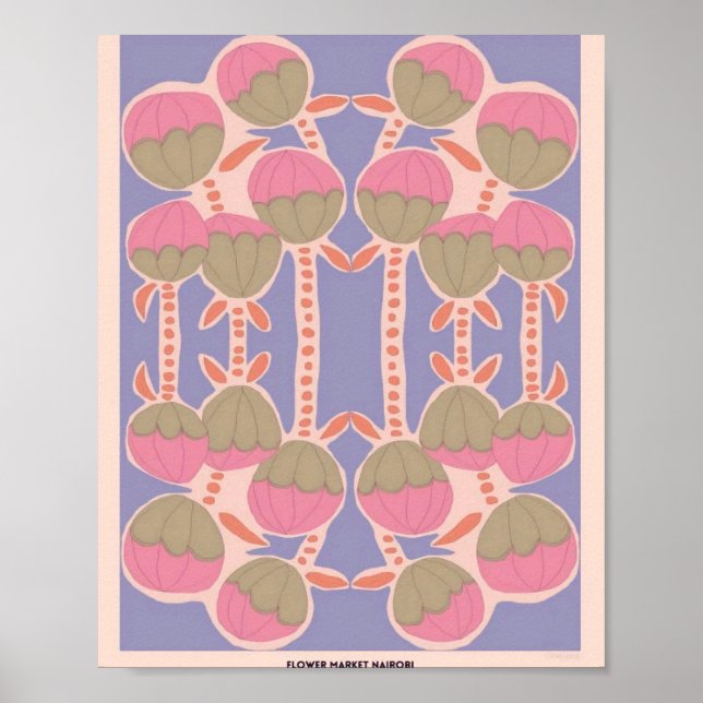 Astrid Wilson Flower Market Nairobi  Poster (Front)