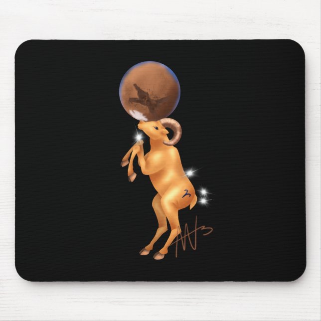Astro Aries Mars Zodiac Mouse Mat (Front)