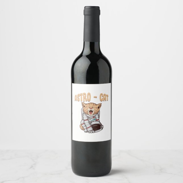 Astro Cat Wine Label (Front)