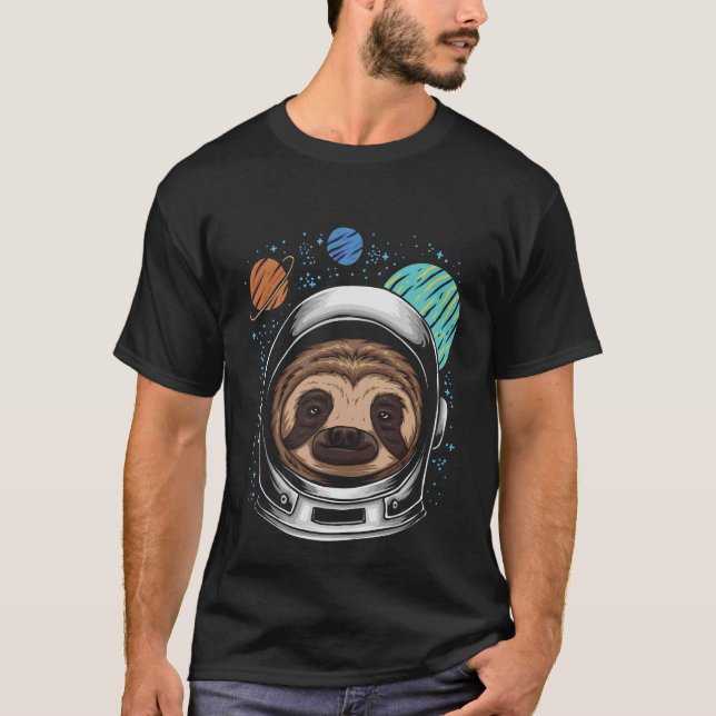 Astro Sloth Artistics Print On Demand T-Shirt (Front)