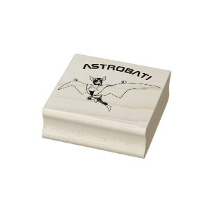 ASTROBAT! Bat Super Hero Rubber Stamp