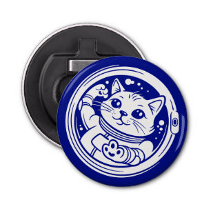 AstroCat in the Spin Cycle Bottle Opener