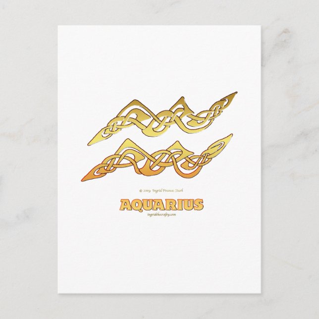 Astrocelt  series Aquarius Postcard (Front)